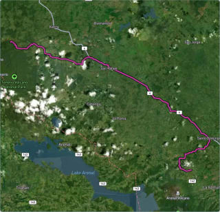 Carte de l'activité « Costa Rica - Trajet en voiture jusqu'au Rio Celeste »