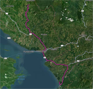Carte de l'activité « Costa Rica - Trajet en voiture jusqu'au Rio Tárcoles »