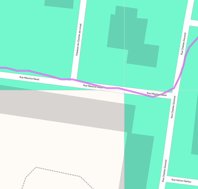 Carte zoomée sur Squadrats montrant que  je suis passé à quelques centimètres d’un squadratinhos qui manquait à ma collection