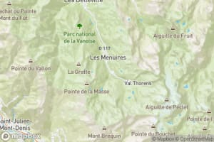 Map showing location of “A shy marmot in Les Menuires” in Les Belleville, France
