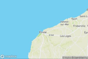 Map showing location of “European herring gull” in Étretat, France