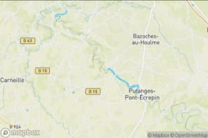 Map showing location of “Gorges de Saint-Aubert” in Putanges-le-Lac, France