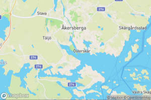 Map showing location of “Näsuddens naturreservat” in Åkersberga, Sweden