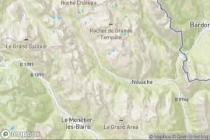 Map showing location of “Running water” in Névache, France