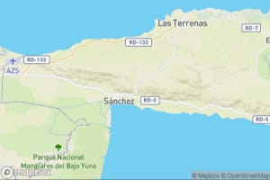 Map showing location of “Sánchez, at the end of Samaná Bay” in Sanchez, République dominicaine