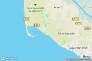 Map showing location of “Shy scarlet macaw” in Les Mathes, France