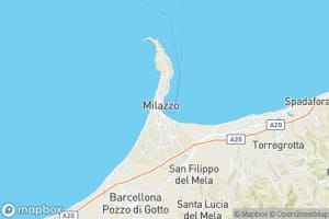 Map showing location of “The Castle of Milazzo” in Milazzo, Italie