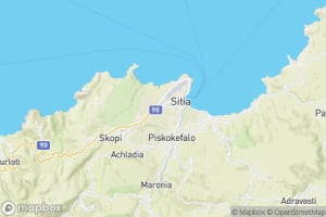 Map showing location of “The new municipal cemetery of Sitia” in Sitía, Grèce