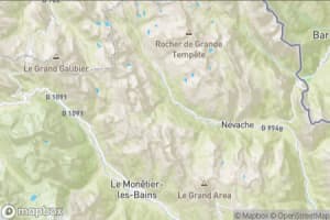 Map showing location of “The stream flowing through a grassy field in the mountains” in Névache, France