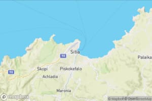 Map showing location of “Traditional Greek kaikia in Sitia's harbour” in Sitía, Grèce