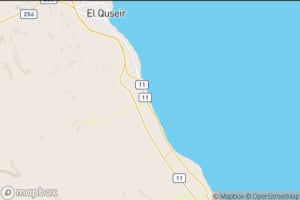 Map showing location of “Where has the sea gone?” in Al Qusir, Égypte