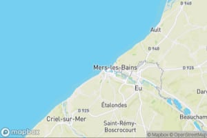 Map showing location of “Wood pier in sunset” in Le Tréport, France