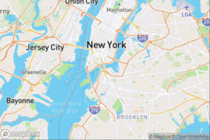 Map showing location of “A bridge not so far” in New York City, United States of America