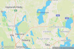 Map showing location of “A Long-tailed Tit in Sweden” in Täby, Sweden