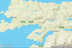 Map showing location of “At Loch nan Uamh's end”