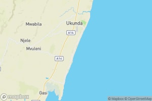 Map showing location of “Diani Beach” in Diani Beach, Kenya