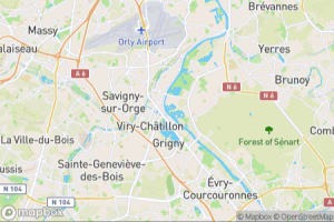 Map showing location of “La Demoiselle du Quai des Dames” in Draveil, France