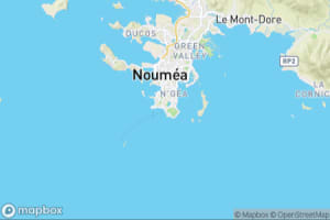Map showing location of “Le Roof” in Nouméa, New Caledonia