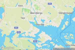 Map showing location of “Remains of the frozen sea” in Åkersberga, Sweden