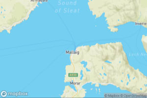 Map showing location of “Sailing from Mallaig to Isle of Skye” in Mallaig, Scotland