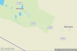 Map showing location of “The iconic acacia tree in front of Mount Kilimanjaro” in Amboseli National Park, Kenya