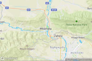 Map showing location of “The path of light” in Mtskheta, Georgia