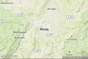 Map showing location of “The Plaza de Toros de Ronda” in Ronda, Espagne