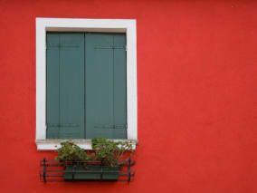 Colourful window in Burano