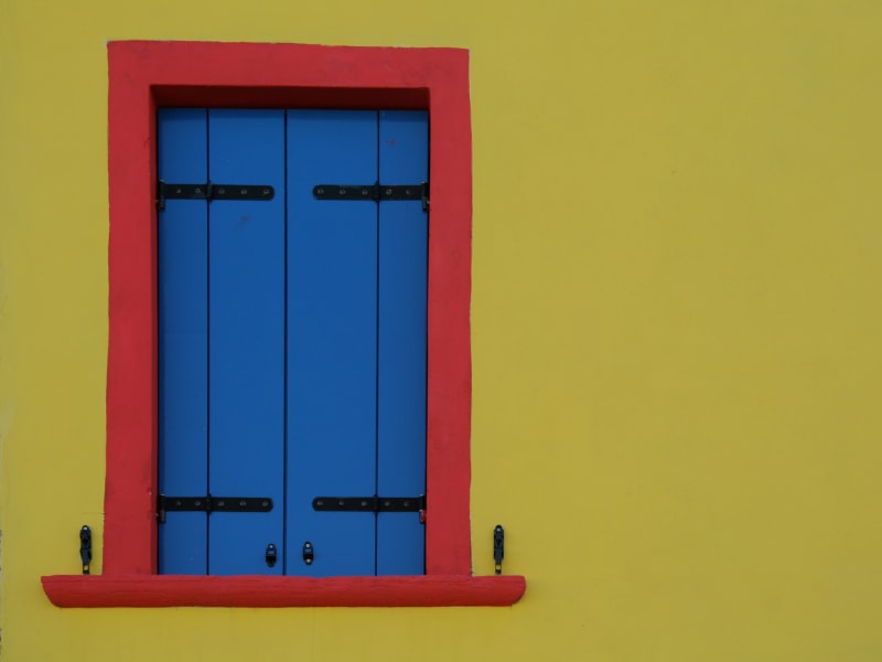 Another colourful window in Burano