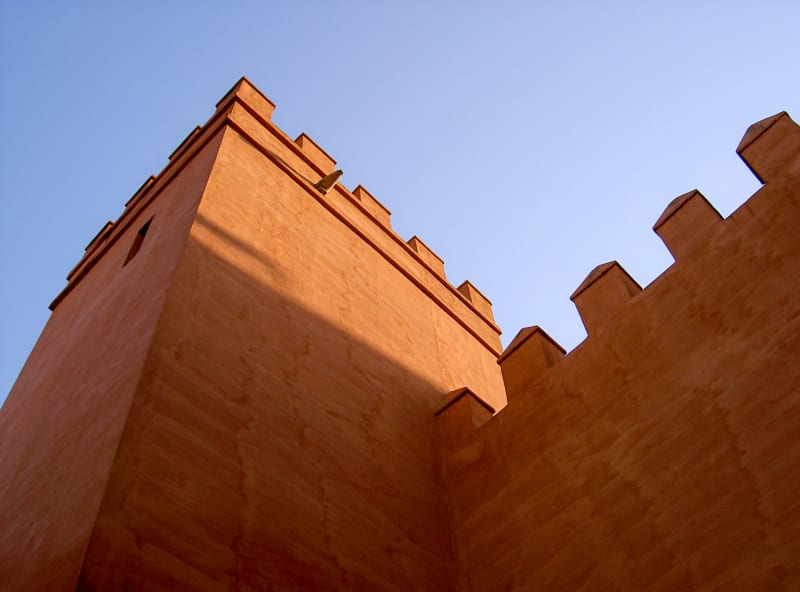 The walls of the Alcazar of Seville