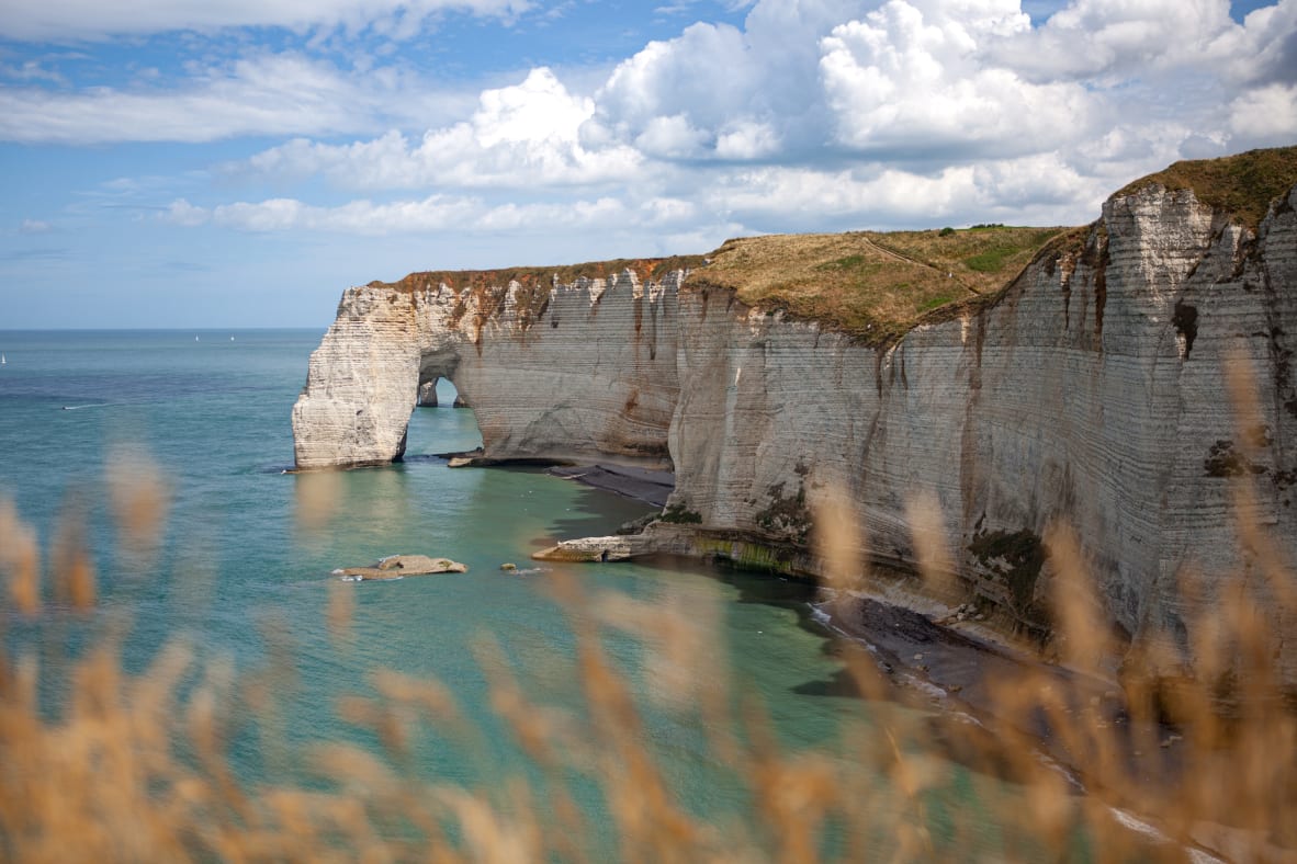 Photo of Étretat cliffs, from the Pointe de la Courtine