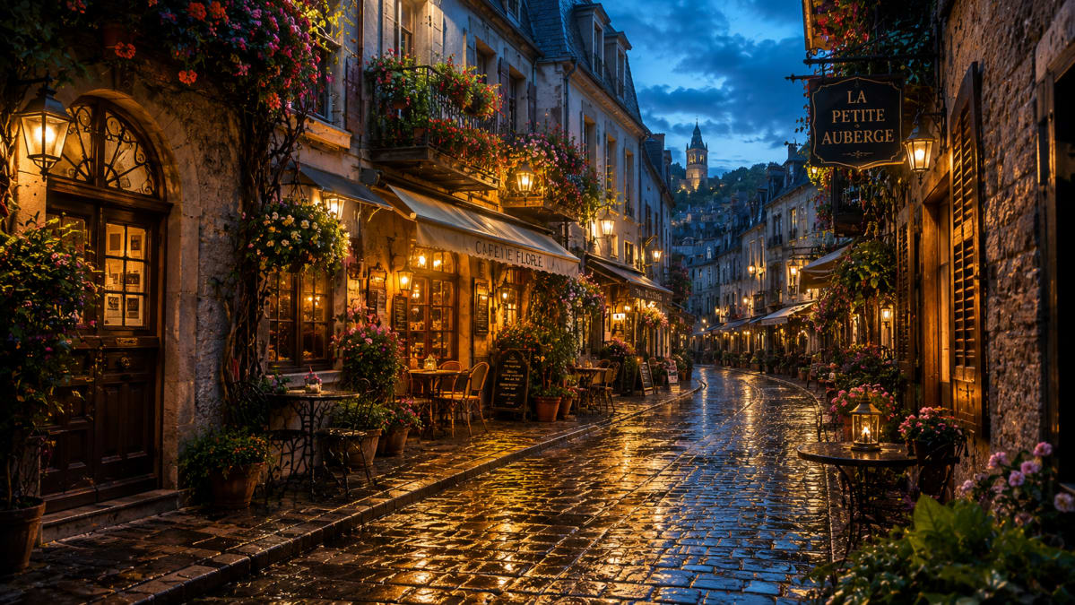 Lantern Lit European Alley