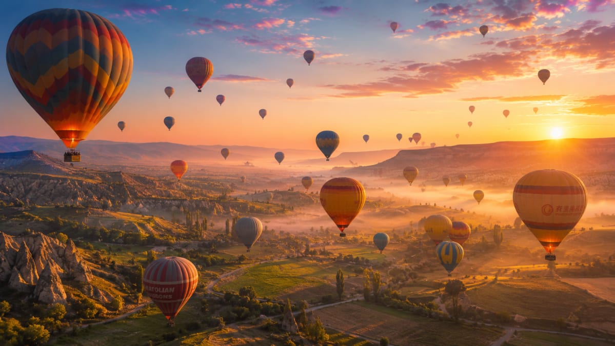 Hot Air Balloons at Sunset Valley