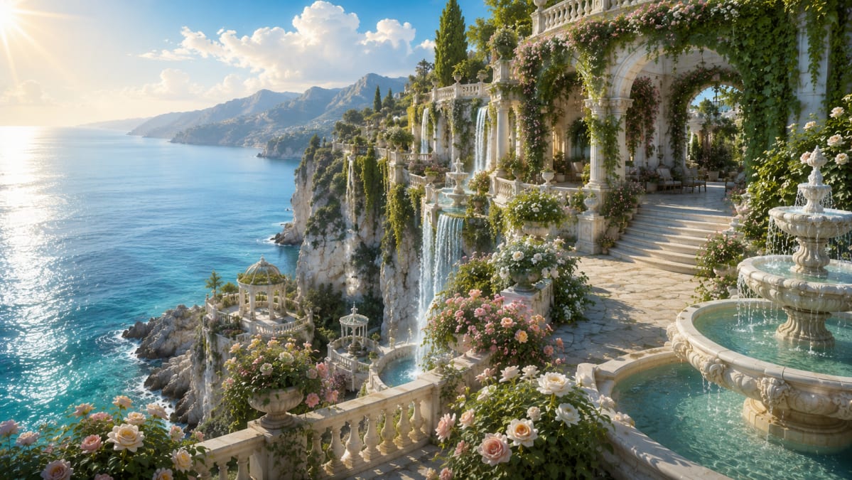White Cliff Palace Water Garden