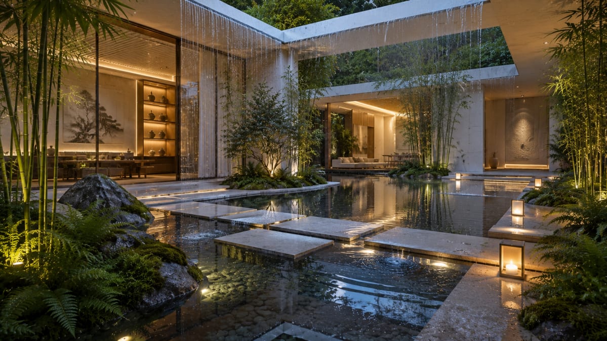 Modern Zen Courtyard Home
