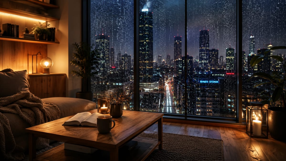 Cozy Apartment Above Night City