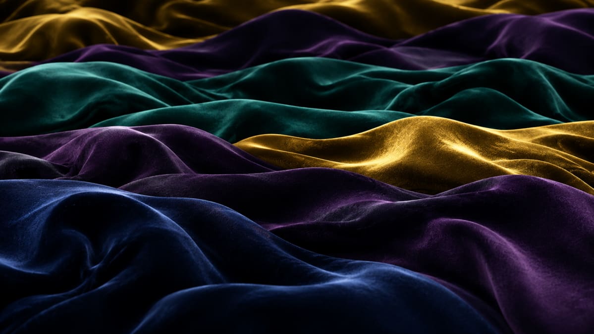 Velvet Waves in Jewel Tones