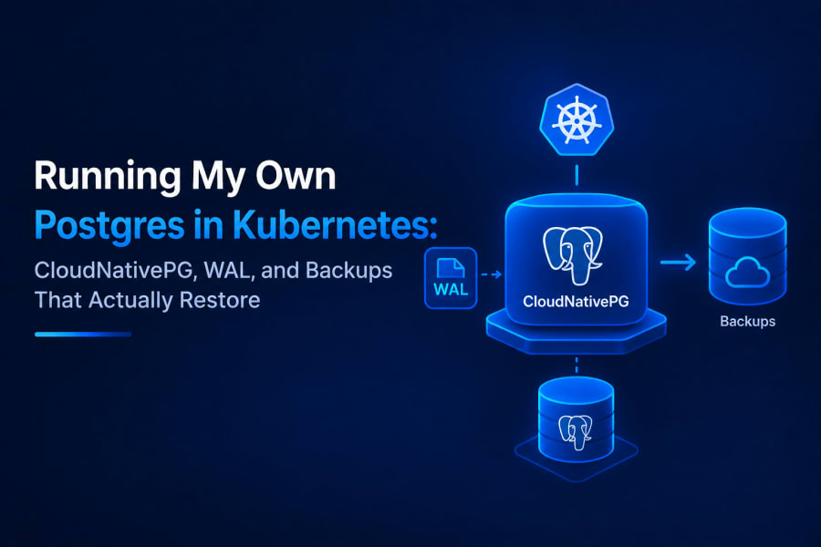 Running My Own Postgres in Kubernetes: CloudNativePG, WAL, and Backups That Actually Restore