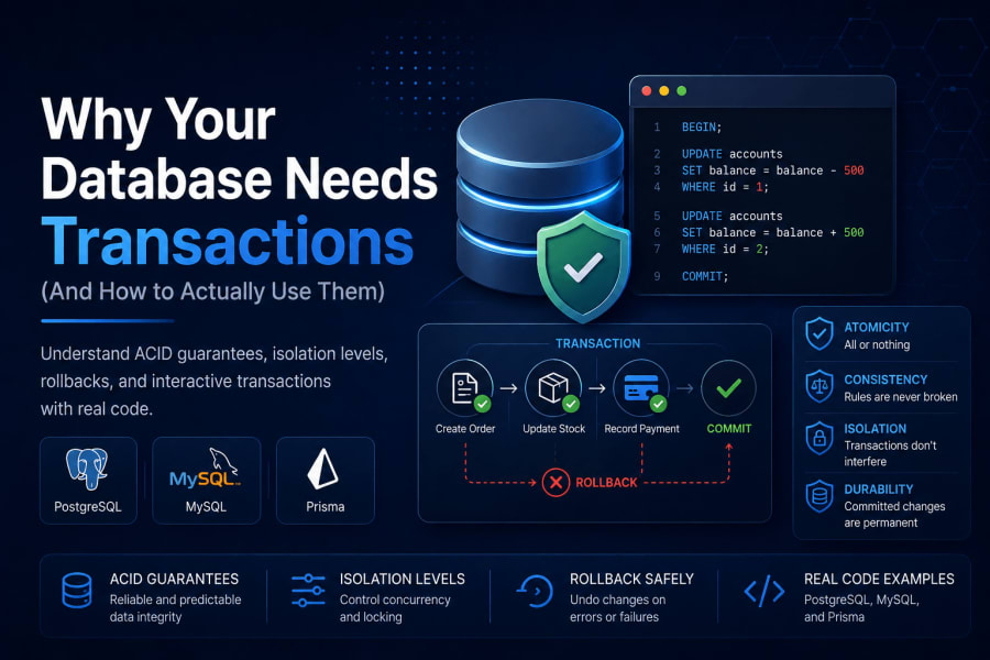 Why Your Database Needs Transactions (And How to Actually Use Them)