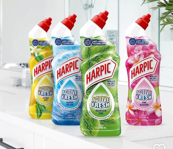 Harpic Active Fresh Toilet Cleaning Gel in Mountain Pine (750ml).