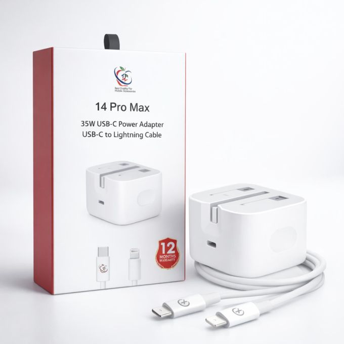 Original Iphone 5W USB-C dual-port power adapter and USB-C to Lightning cable