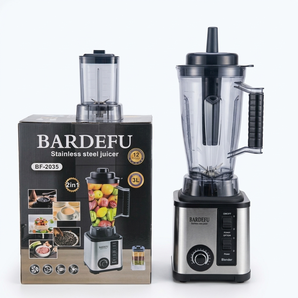 BARDEFU 2-in-1 Stainless Steel Blender & Juicer (Model: BF-2035)