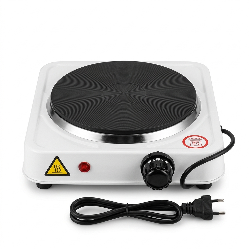 Portable Electric Single Hot Plate Stove - 1000W (Model JX-1010A)