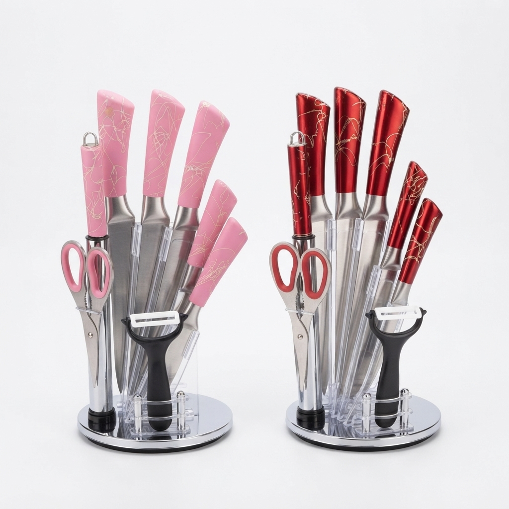 Premium 9-Piece Stainless Steel Kitchen Knife Set