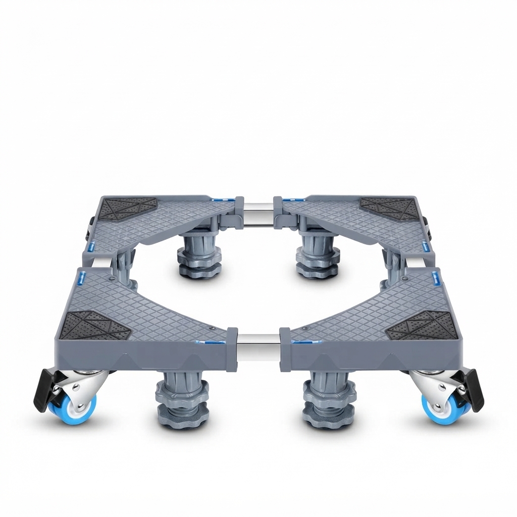 Heavy-Duty Adjustable Appliance Stand – Universal Movable Base with 4 Dual-Locking Wheels & 4 Strong Leveling Feet