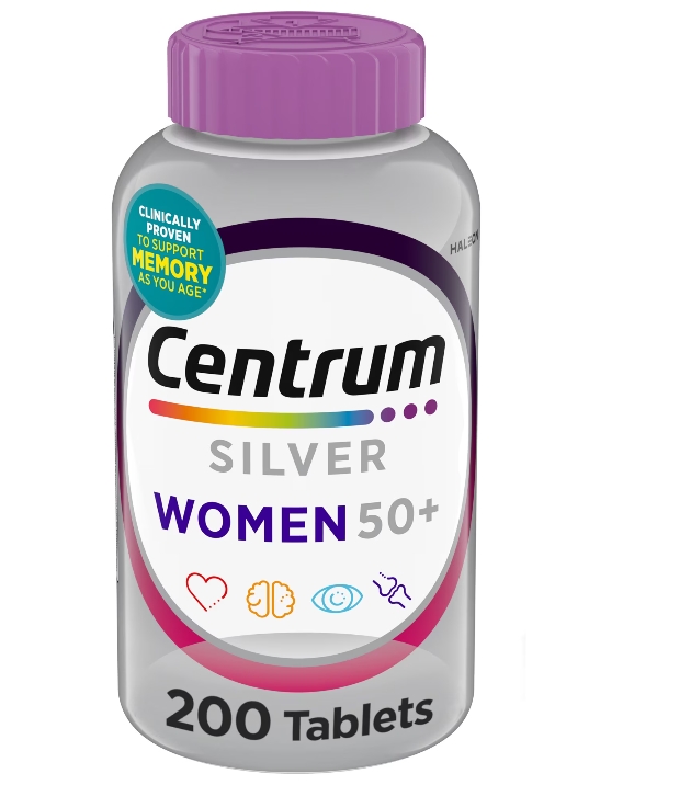 Centrum Silver Women 50+ Complete Multivitamin & Multimineral Supplement – 200 Tablets