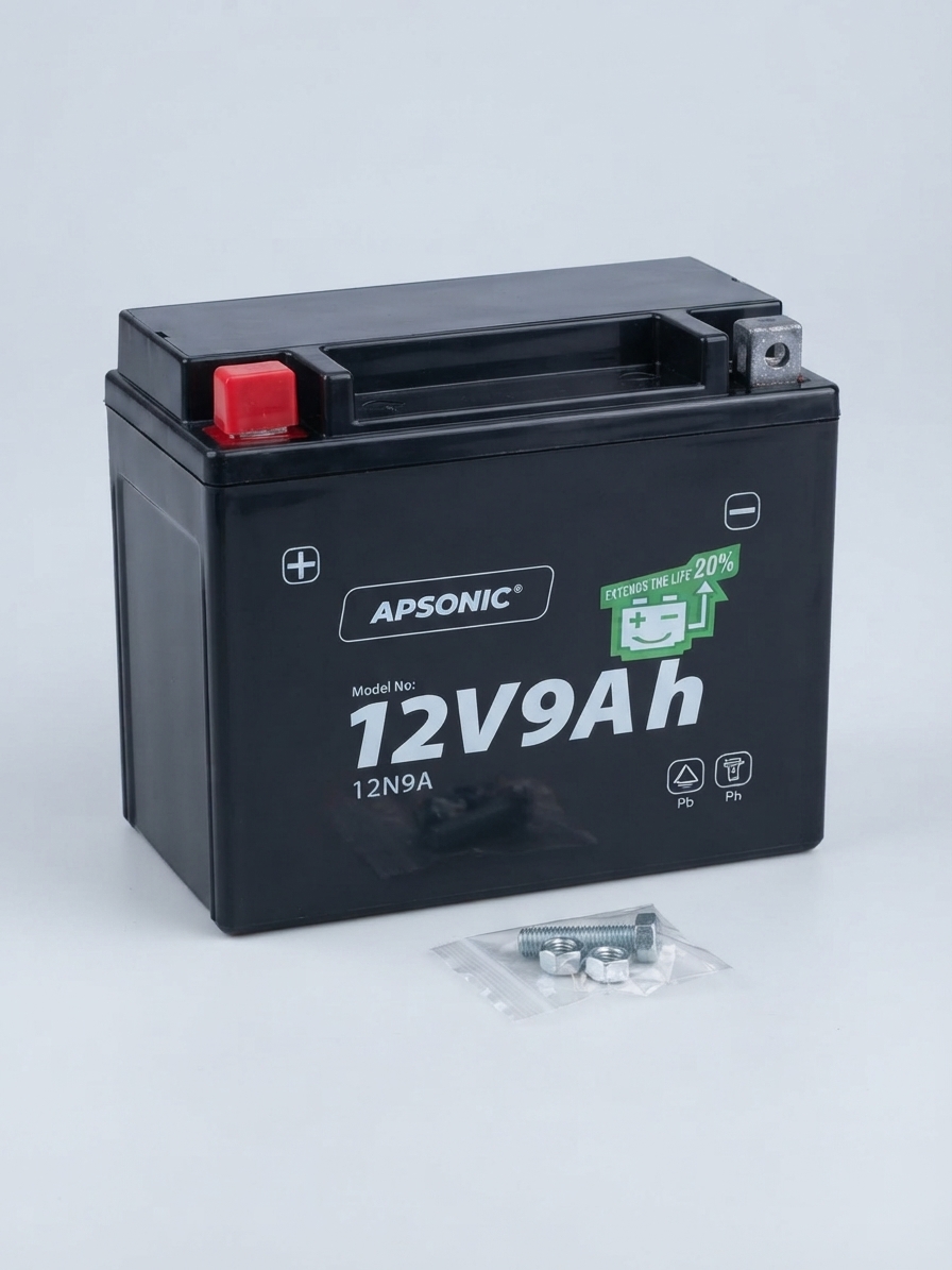 Apsonic 12V 9Ah Rechargeable Motorcycle & Universal Battery