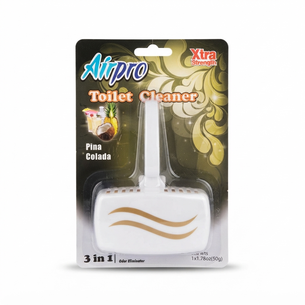 Airpro 3-in-1 Toilet Rim Block Cleaner & Odor Eliminator (Pina Colada, 50g)