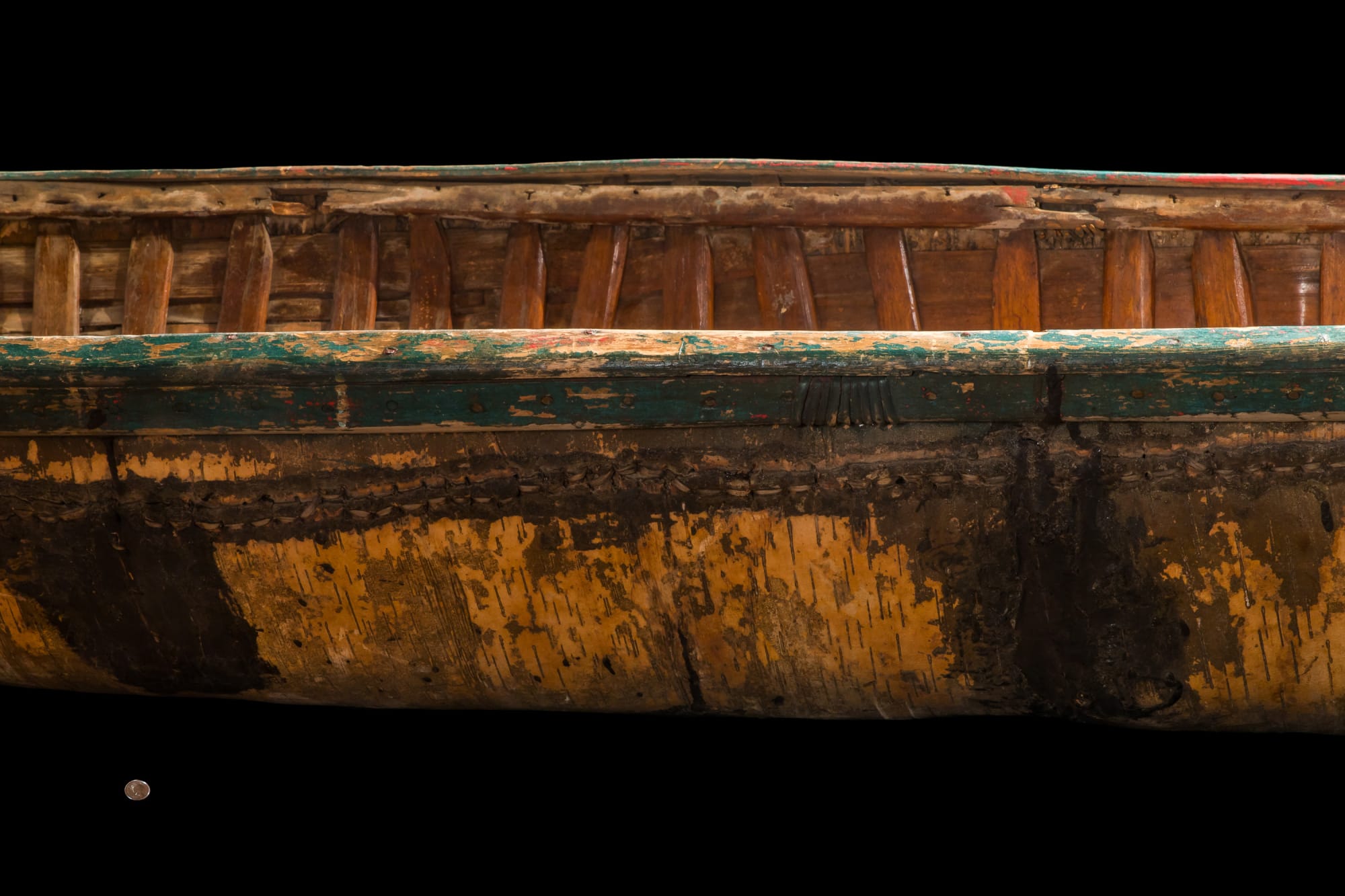 Birchbark Canoe side - up close