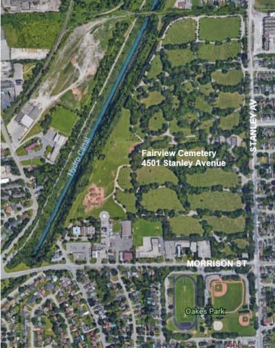Fairview Cemetery Aerial Map